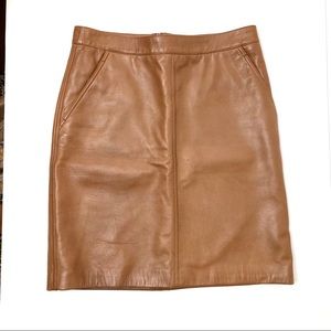 Vintage Gianni Versace 100% Leather A-Line Skirt